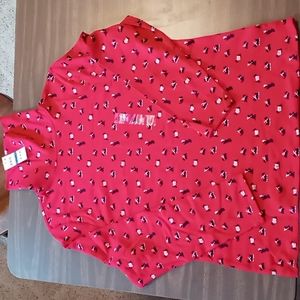 Karen Scott Red Turtleneck w "Scotty" Dogs XL NWT